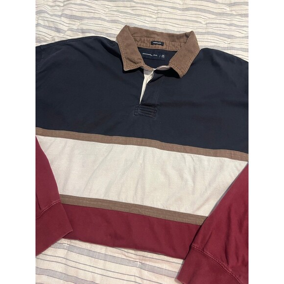 Vintage Abercrombie & Fitch Colorblock Long Sleeved Rugby Polo Men’s Size XXL - Picture 6 of 8